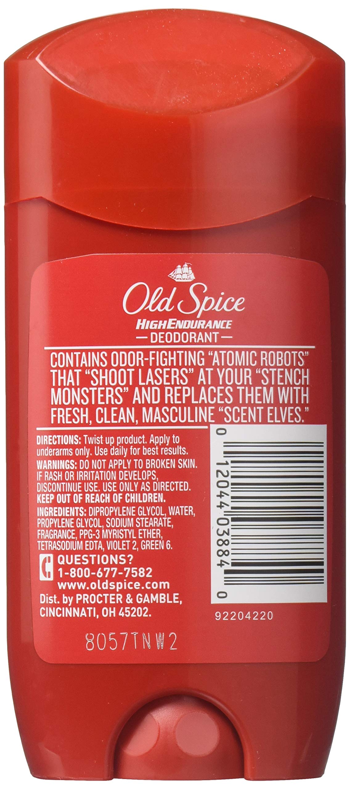 Pack of twelve Old Spice High Endurance Deodorant sticks arranged