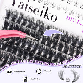 Pack of Yaiseiko lash clusters with 294 pieces