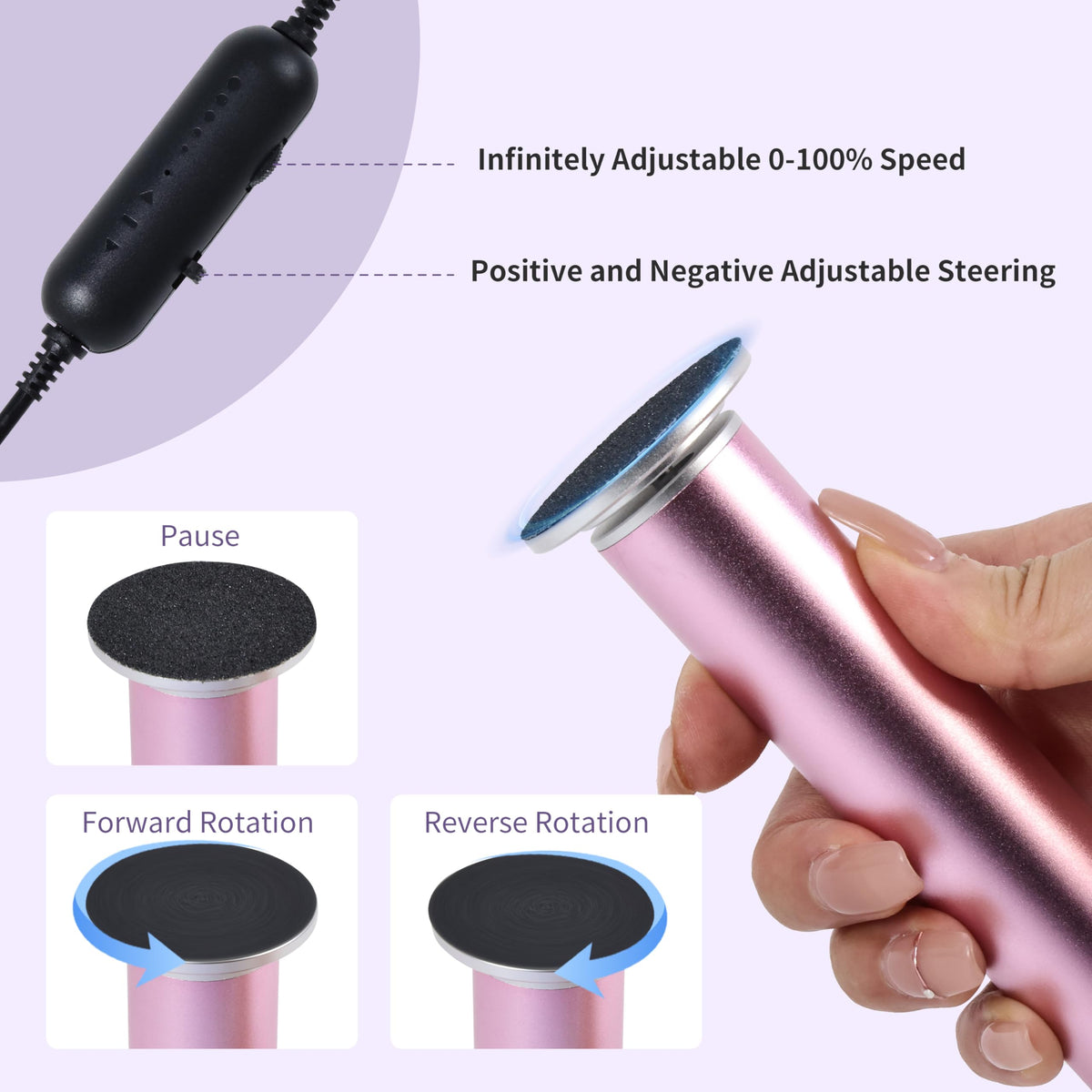 Package contents of FancyJun Electric Foot Callus Remover