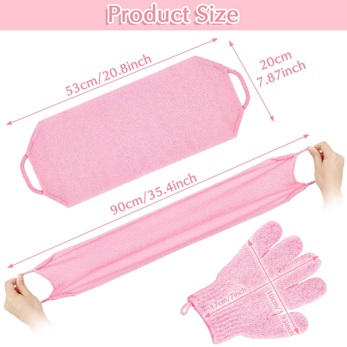 Package of Anezus Exfoliating Shower Bath Gloves Set