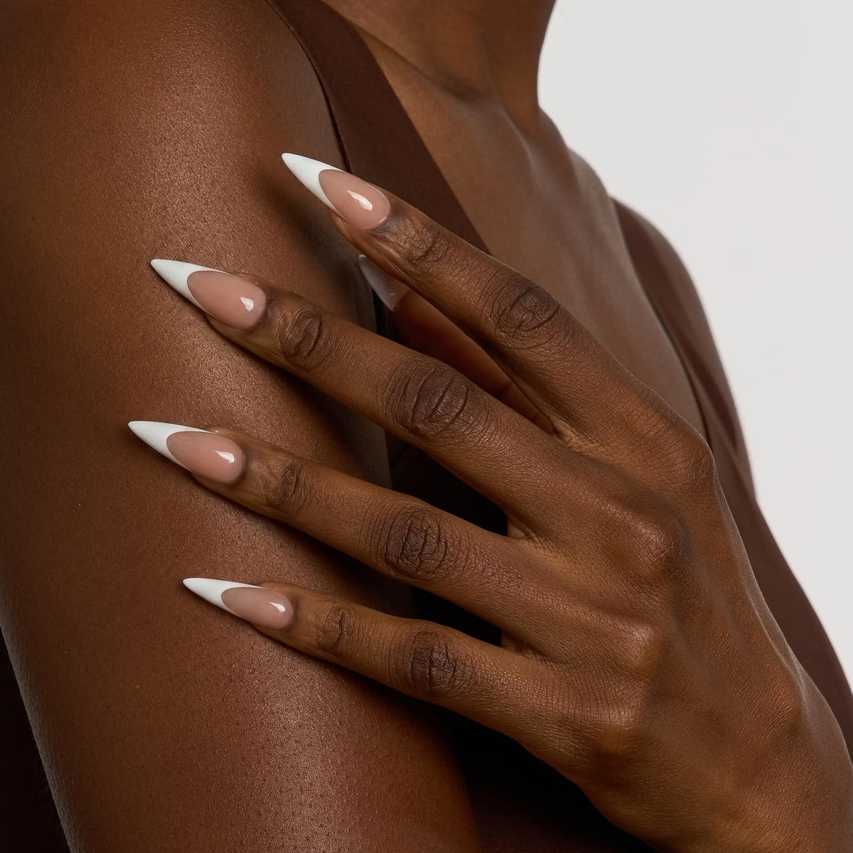 Packaged BTARTBOXNAILS French Tip Press On Nails with instructions