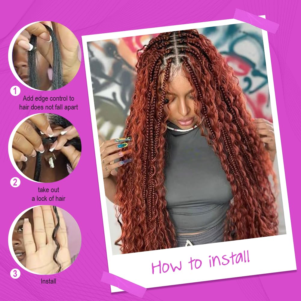 Packaging of Acbhoa Boho Braiding Hair