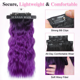 Packaging of ALXNAN Long Wavy Clip in Hair Extensions