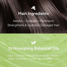 Packaging of BANANAL Hair Perfume Oil & Serum on a vanity