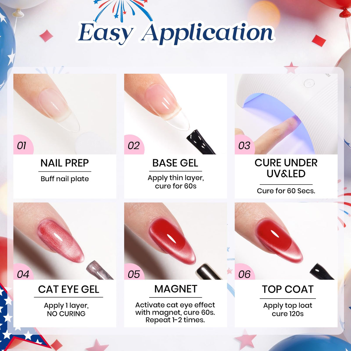 Packaging of beetles 4th of July Gel Nail Polish Set
