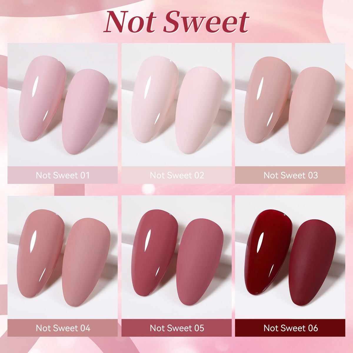 Packaging of Born Pretty Gel Nail Polish Set with 6 bottles