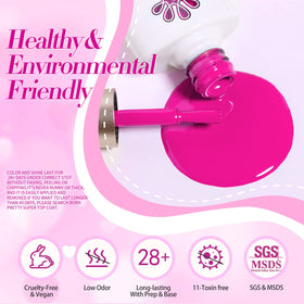 Packaging of Born Pretty Neon Hot Pink Gel Nail Polish Set