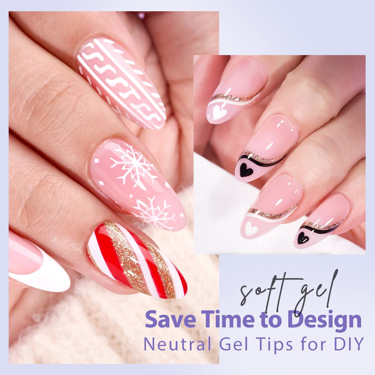 Packaging of BTArtbox Pink Press On Nails
