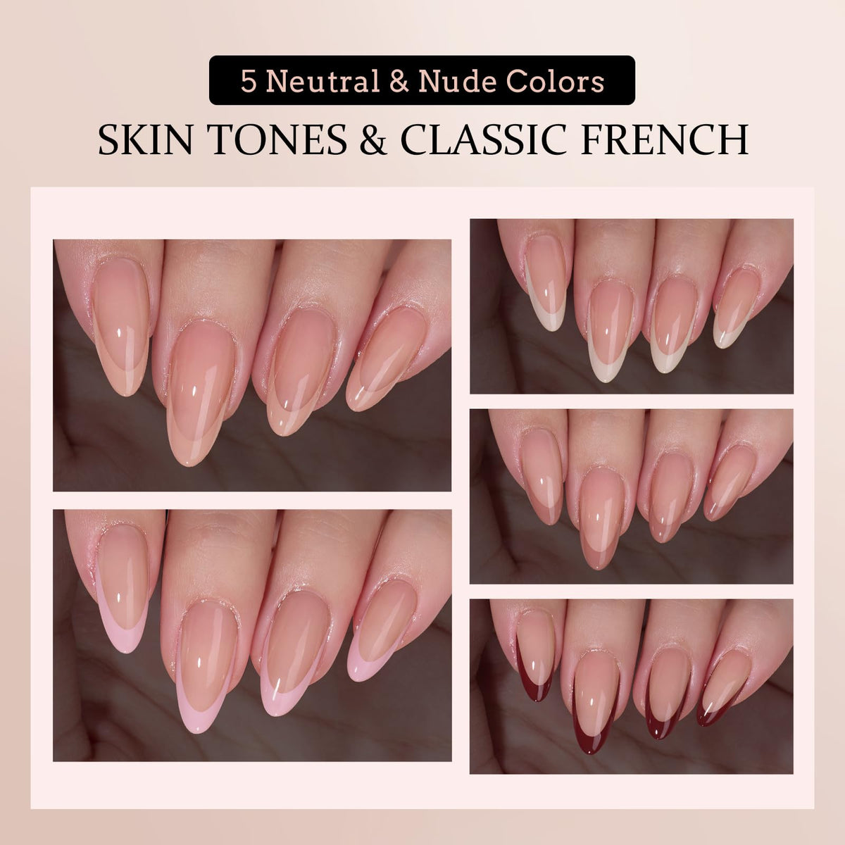 Packaging of BTArtboxnails SkinTone French Tip Press On Nails