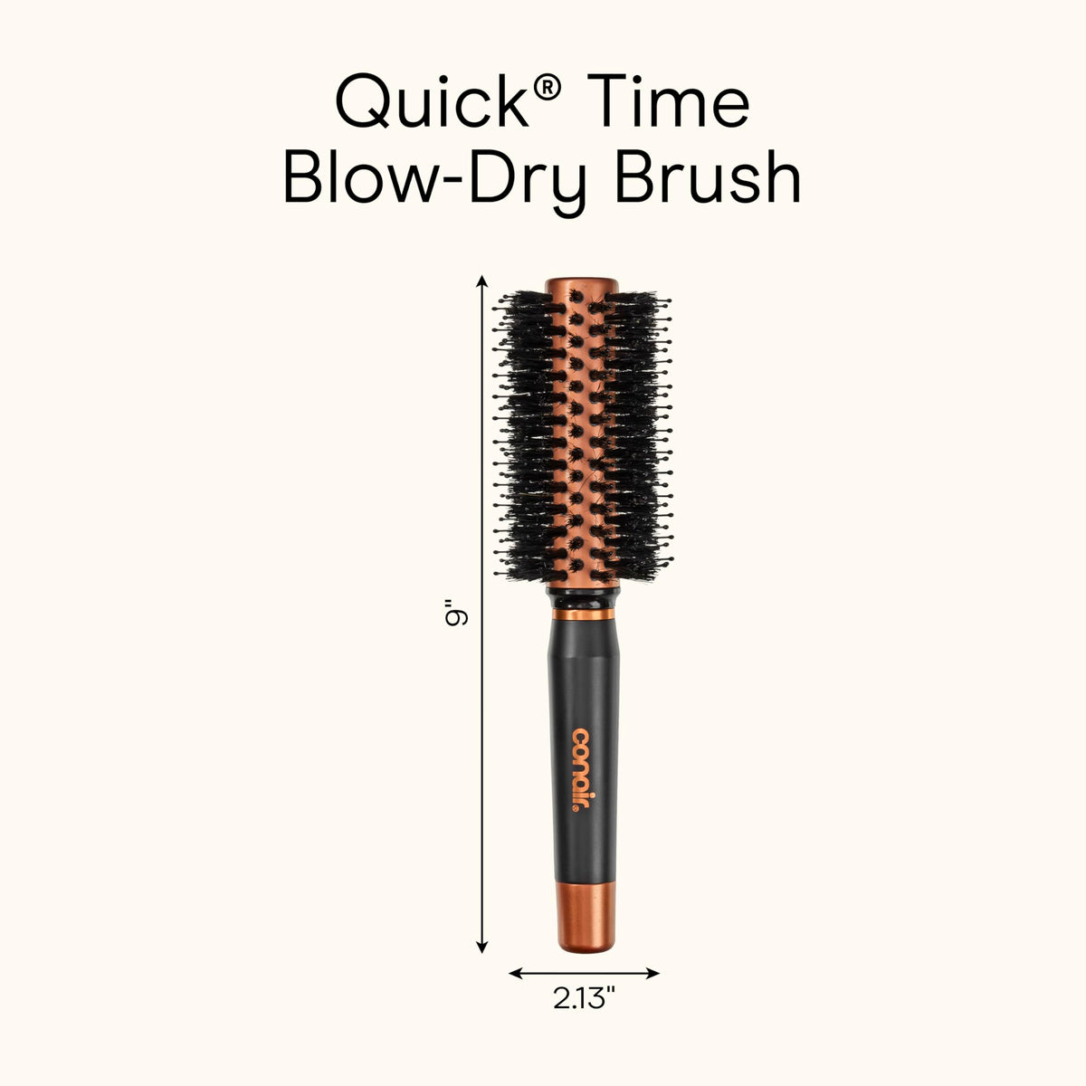 Packaging of Conair Quick Dry Round Hair Brush