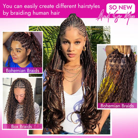Packaging of DUZIKAI Human Hair Braiding Hair