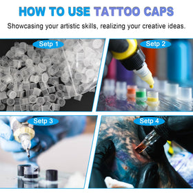 Packaging of Emalla Tattoo Ink Caps Kit 1000pcs