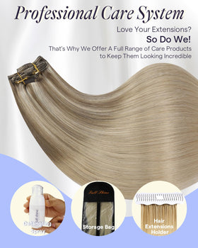 Packaging of Full Shine Clip-In Hair Extensions 18 Inch