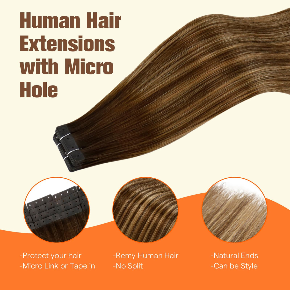 Packaging of Full Shine Holed Tape in Extensions