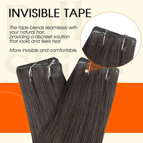 Packaging of Full Shine Tape in Hair Extensions Mocha Brown