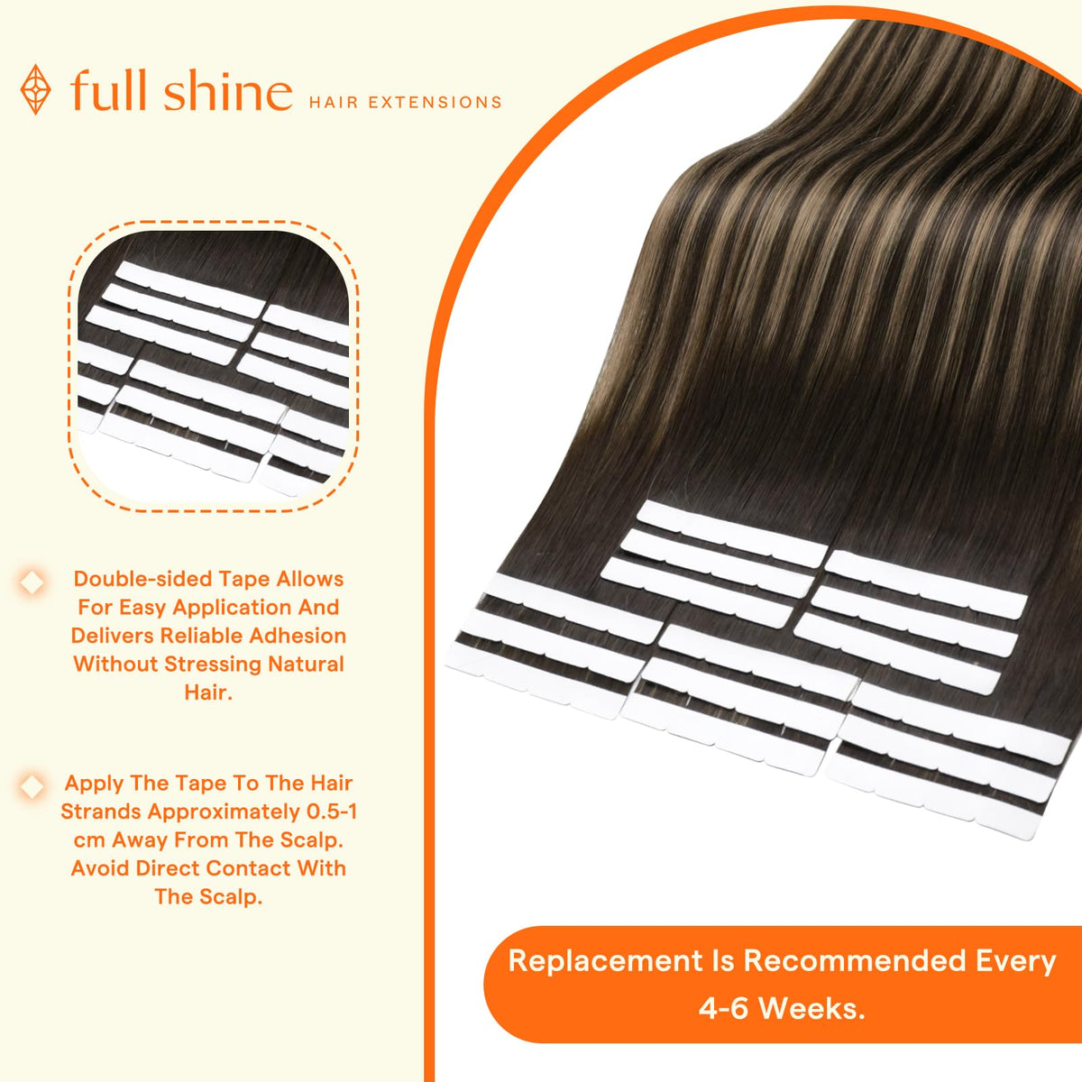 Packaging of Full Shine Wide Tape Extensions