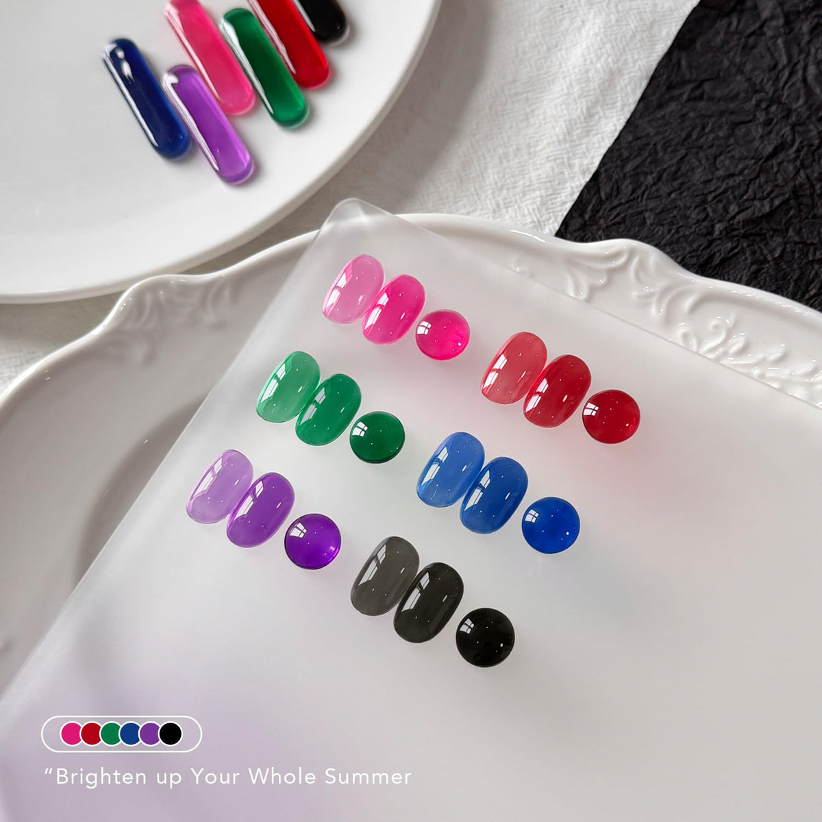 Packaging of GAOY Jelly Gel Nail Polish Set on a table