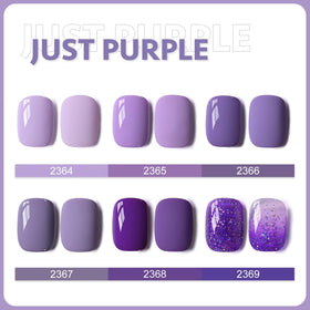 Packaging of GAOY Purple Lavender Gel Nail Polish Set