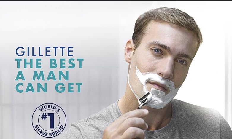 Packaging of Gillette Mach 3 razor blade cartridges bulk value pack