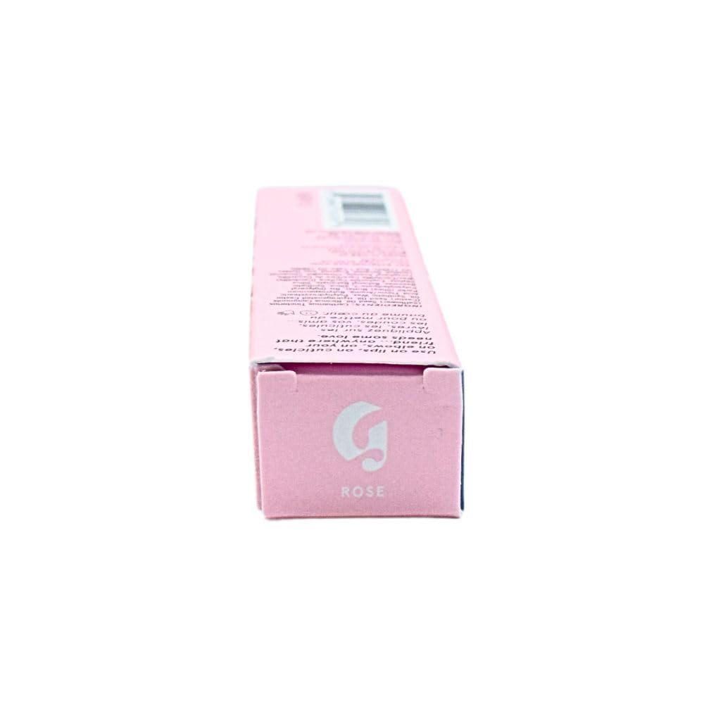 Packaging of Glossier Balm Dotcom Lip Balm and Skin Salve