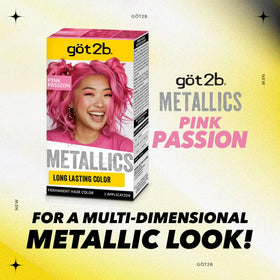 Packaging of Got2B Metallics Permanent Hair Color M87 Pink Passion