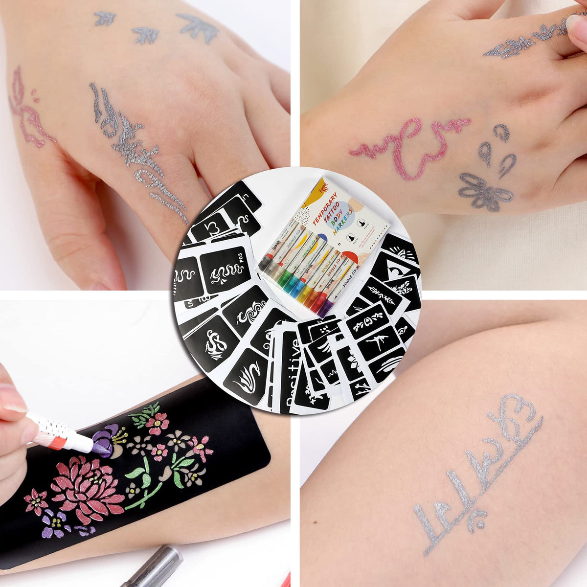 Packaging of HAWINK Temporary Tattoo Markers Kit