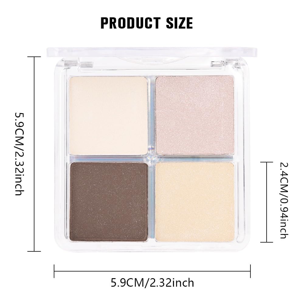 Packaging of HHLTOH Nude Brown Eyeshadow Palette on a vanity