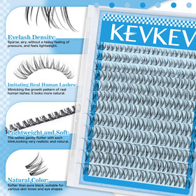 Packaging of KevKev Wispy Lash Clusters Kit