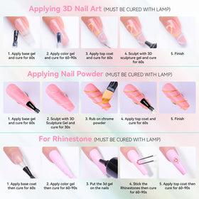 Packaging of Makartt 3D Nail Gel Set with product details