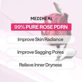 Packaging of MEDIHEAL Rose PDRN Essential Face Sheet Mask