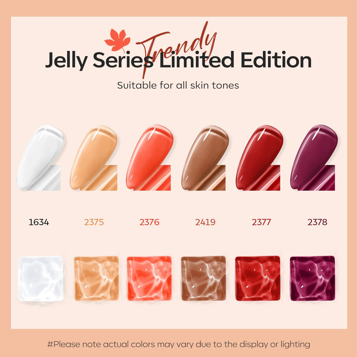 Packaging of modelones Fall Jelly Tortoise Gel Nail Polish Set