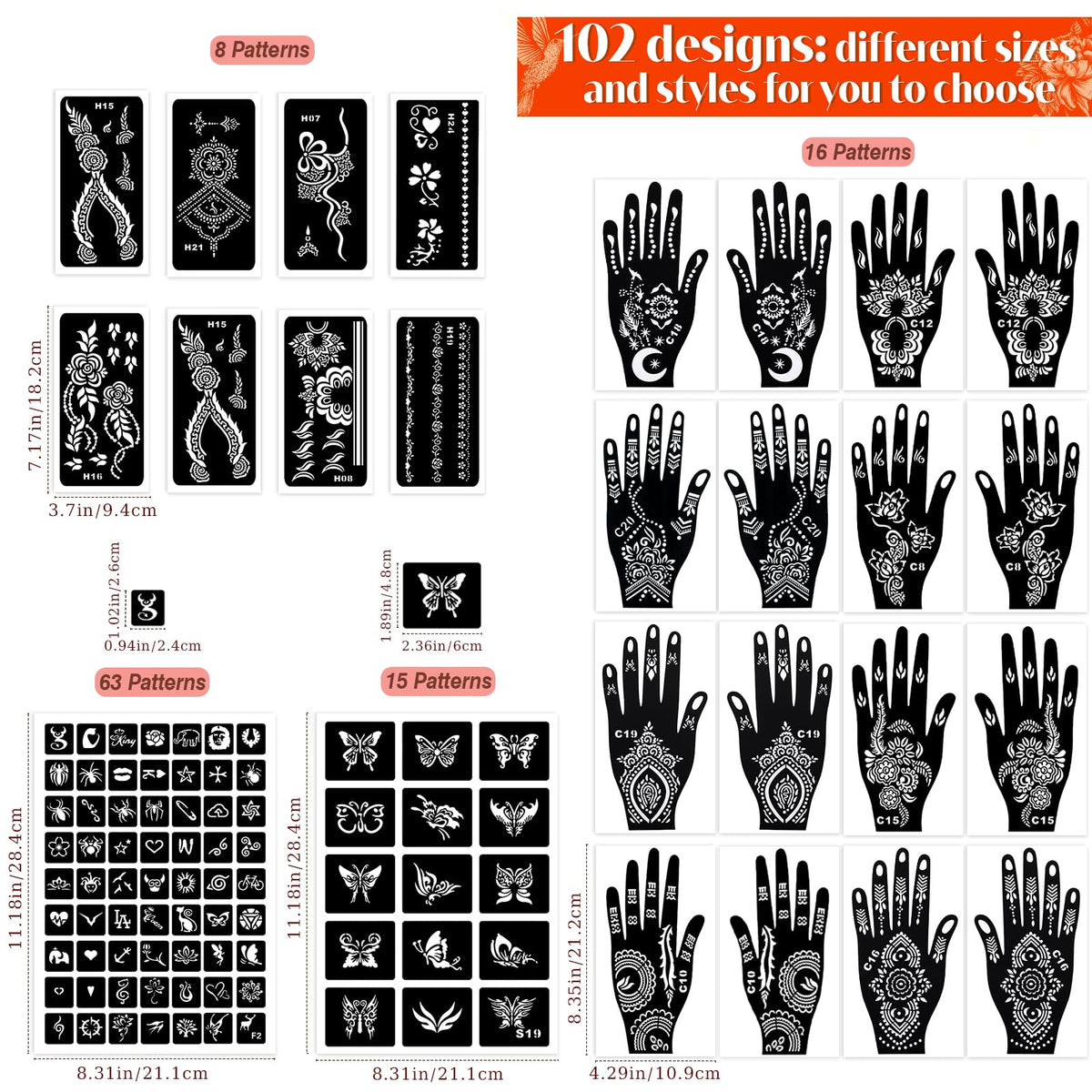 Packaging of MuseLuxe Temporary Tattoos Kit