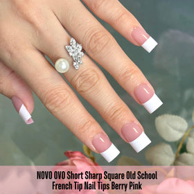 Packaging of NOVO OVO BERRY PINK Short Sharp Square nails