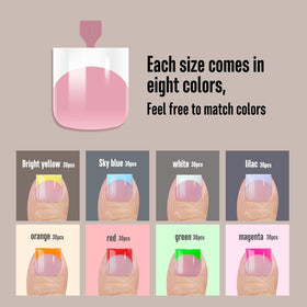 Packaging of NOVO OVO French Tip Toe Nail Tips 240 pcs