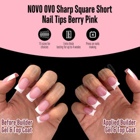 Packaging of NOVO OVO nail tips showing 240 pcs