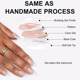Packaging of OIFEN French Almond Gel Press On Nails
