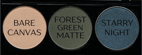 Packaging of Pure Ziva Vegan Eyeshadow Trio Palette on a flat surface