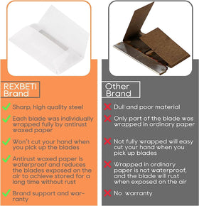 Packaging of REXBETI 800 pack razor blades