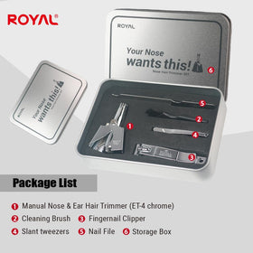 Packaging of ROYAL Nose Hair Trimmer Set