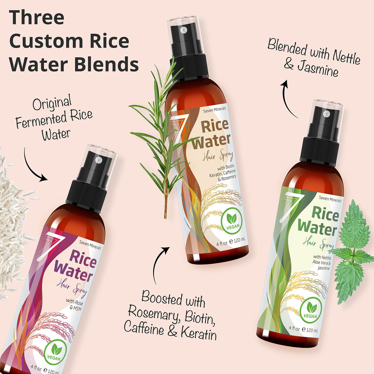 Packaging of Seven Minerals Rice Water Spray