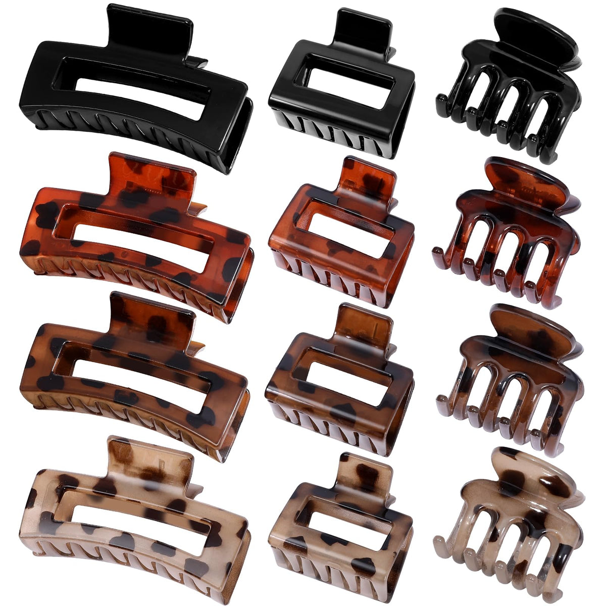 Packaging of SMKSL 12 Pcs Hair Claw Clips Set