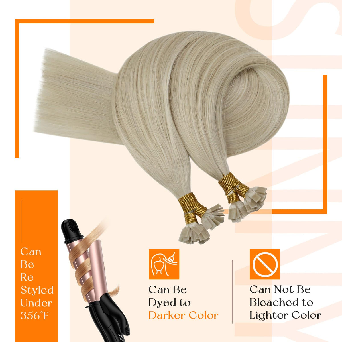 Packaging of Sunny Hair 24 Inch Flat Tip Extensions