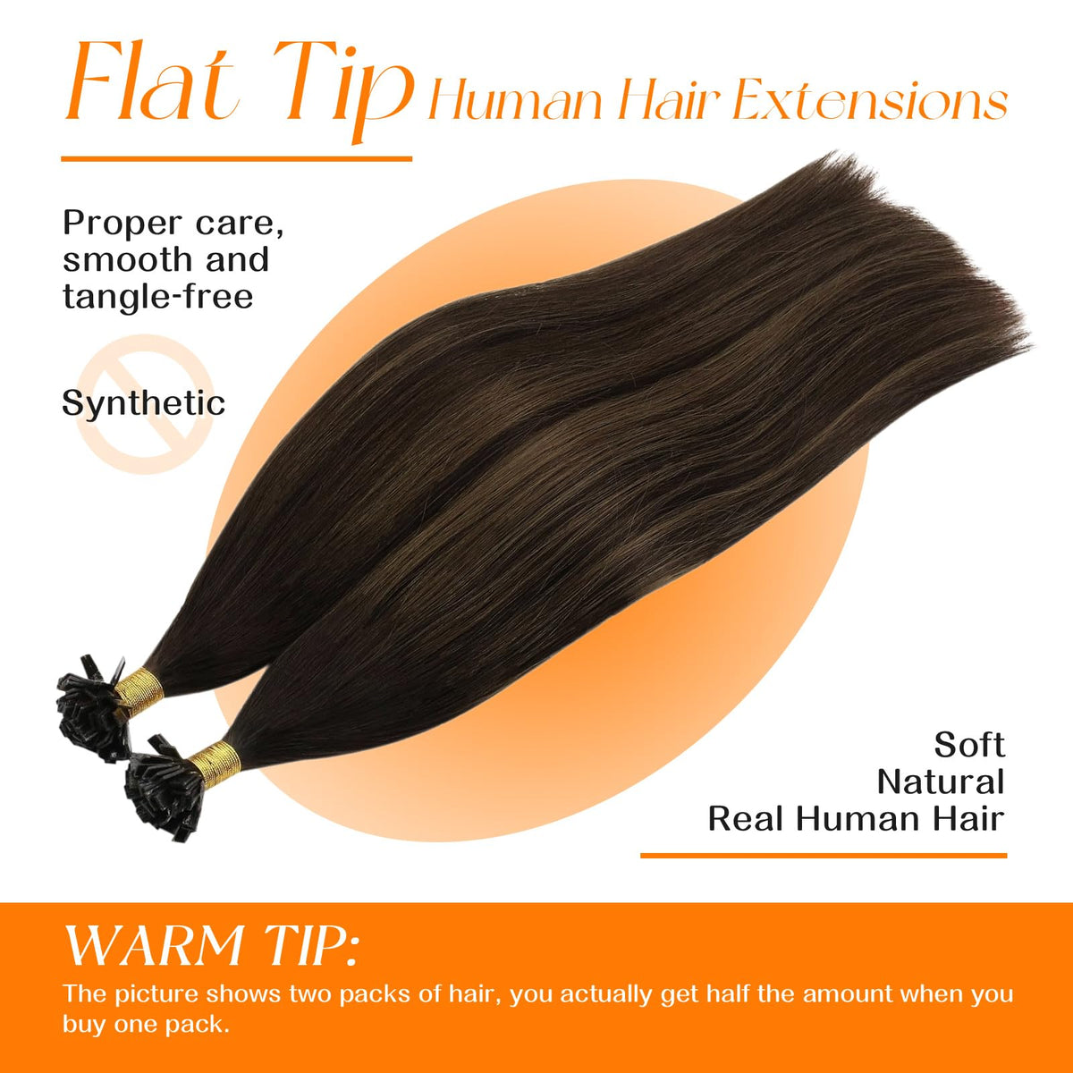 Packaging of Sunny Hair 24 Inch Flat Tip Hair Extensions