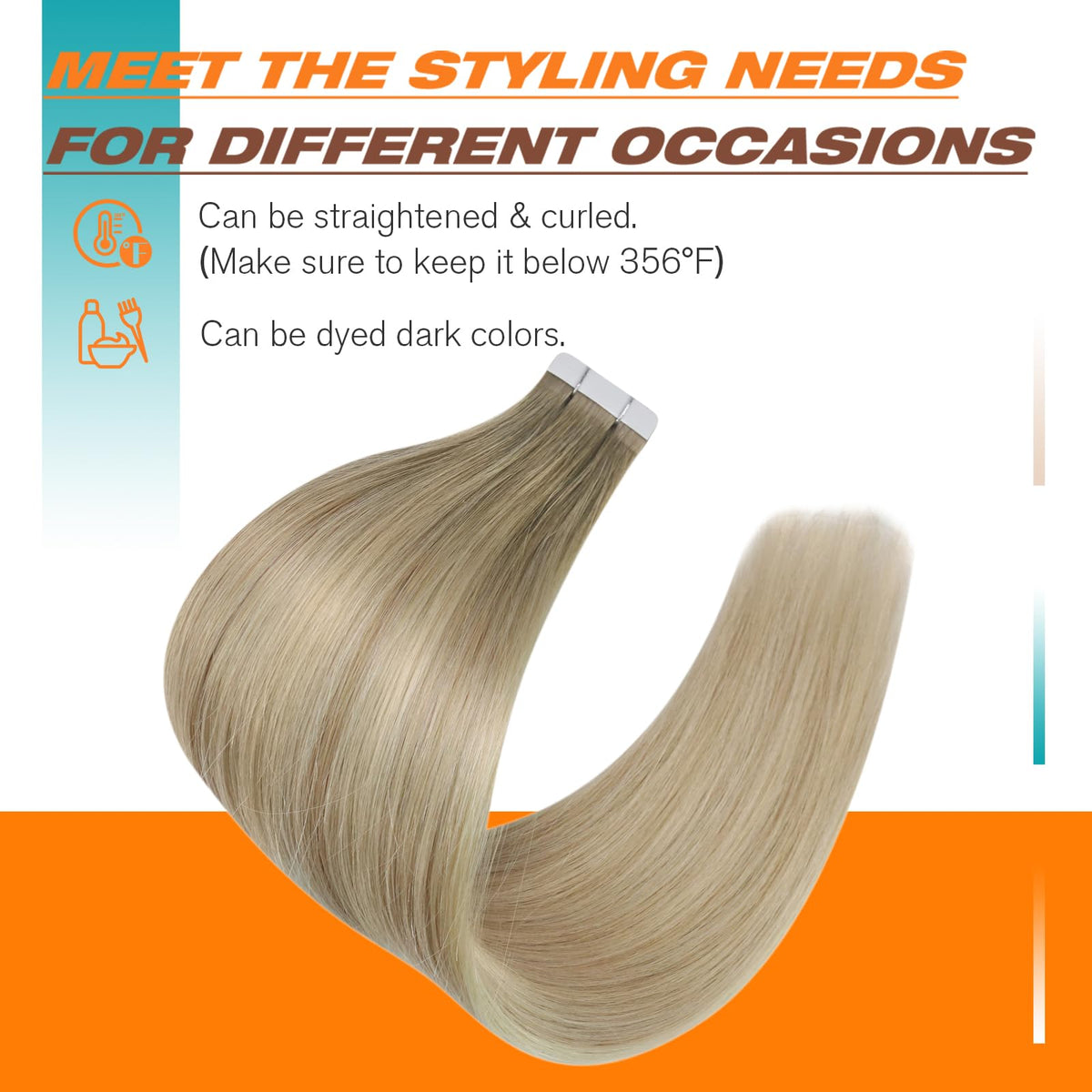 Packaging of Sunny Hair Blonde Tape in Hair Extensions