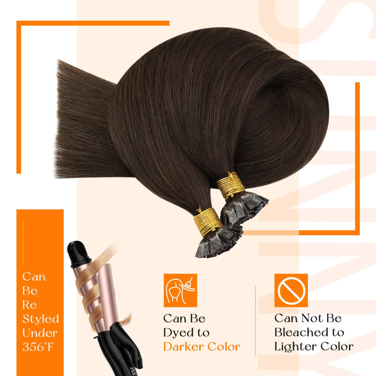 Packaging of Sunny Hair Flat Tip Hair Extensions