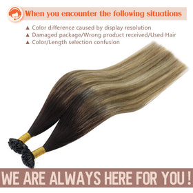 Packaging of Sunny Hair K Tip Hair Extensions