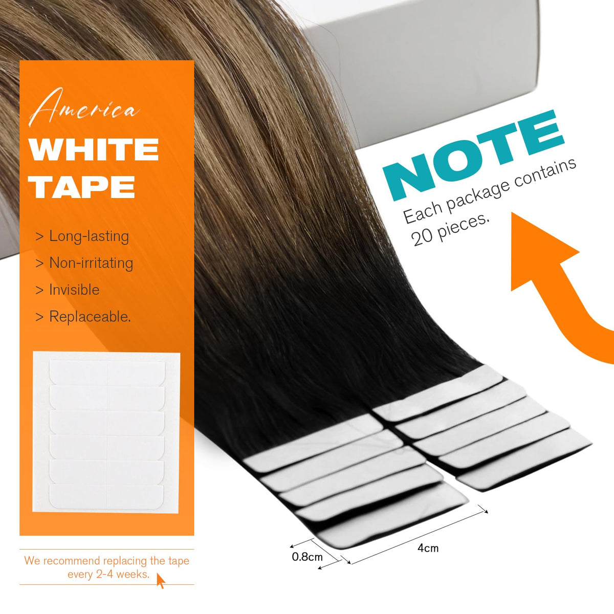 Packaging of Sunny Hair Ombre Extensions 20in