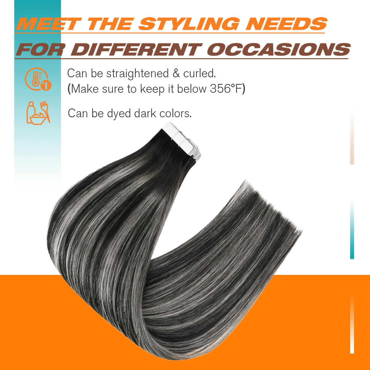 Packaging of Sunny Hair Ombre Tape-In Extensions