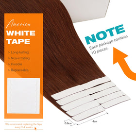 Packaging of Sunny Hair Tape in Extensions with replacement tapes