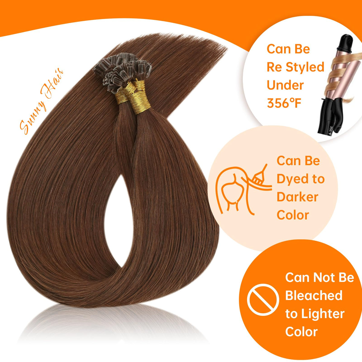 Packaging of Sunny Hair U Tip extensions